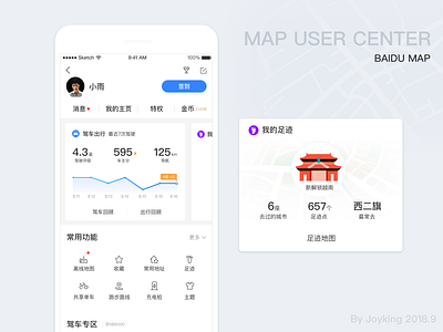 map user center app card map ui user user center design