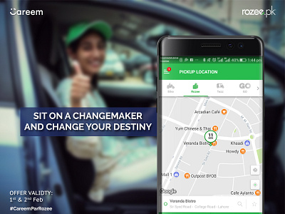 Careemparrozee ad advertisement app careem facebook green image jazz shoot ubar