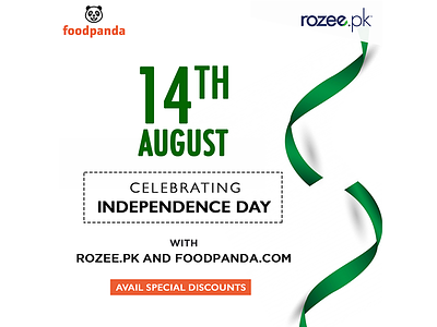 Foodpanda and Rozee.pk Ad ad advertisement android colors design icon illustration logo. intro typography ui