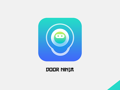 Door Ninja Logo ad advertisement android app app advertisement artstyle artwork branding colors design icon illustration logo logo. intro newsletter text typography ui vector web
