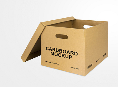 CARDBOARD MOCKUP 3d branding cardboard desain design graphic design illustration logo mockup cardbord