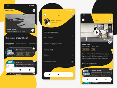 SkateVídeos app design graphic design ui ux