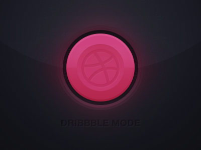 dribbble mode: on button debut dribbble welcome