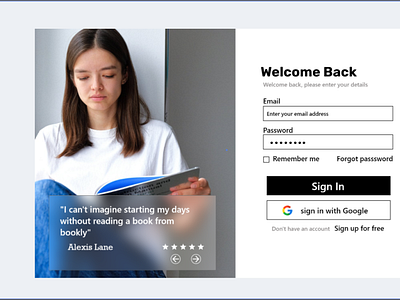 Book club sign up page adobexd books illustration ui