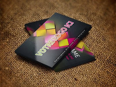 Business Card business card color square template
