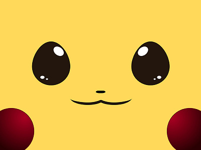 Flat Pikachu flat flatcolor flatdesign pikachu pokemon pokemongo simple yellow