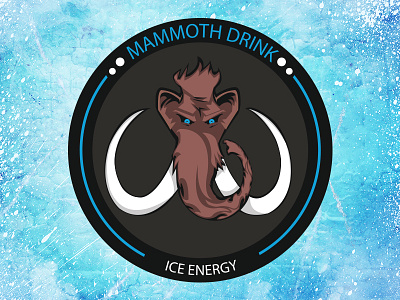 Mammoth Drink Logo beast blue brand circle drink energy ice ice age ice energy logo mammoth mammoth drink