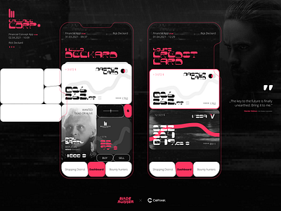 BladeRunner Financial APP app application banking cepixel concept dark dashboard design financial font mobile money movie ui ux