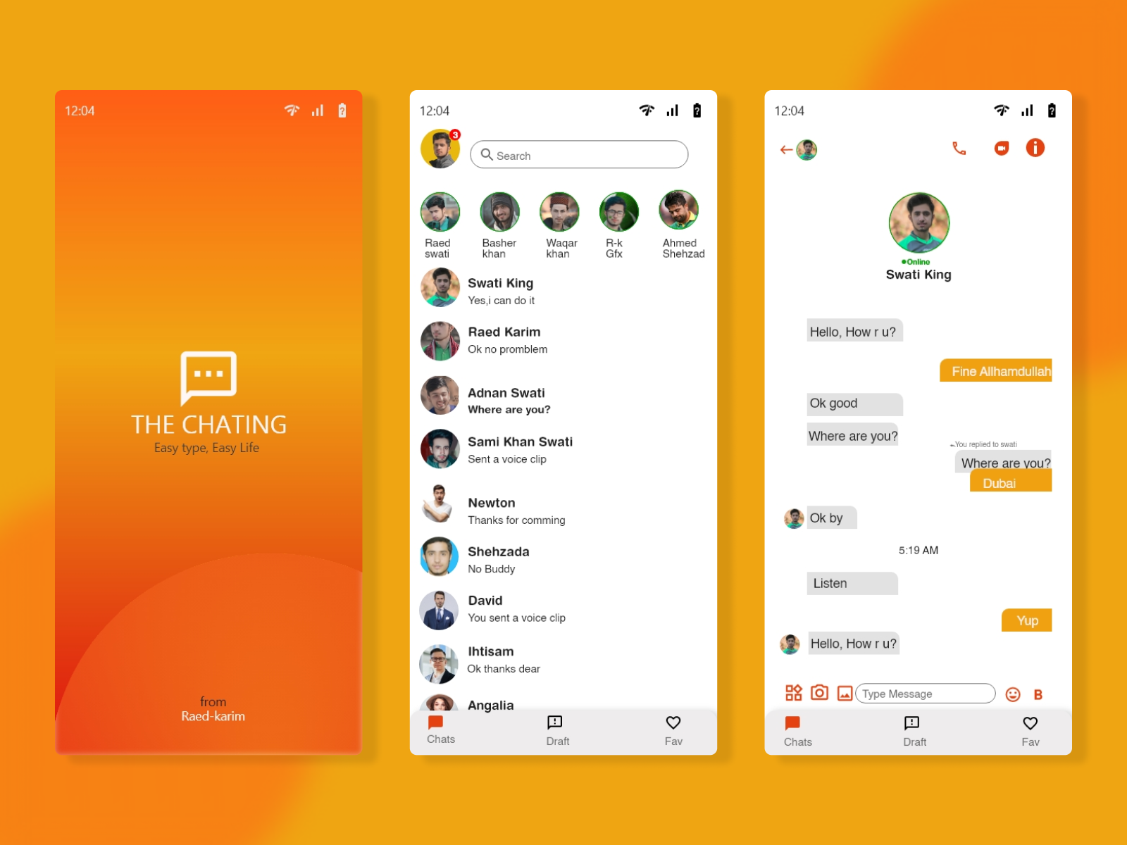 The Chatting App | App UI/UX by Raed karim on Dribbble