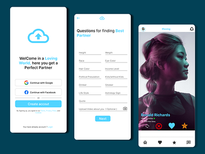 Dating App UI/UX app design dating app dating app ui design mobile app design mobile app ui ui ui ux ui ux design