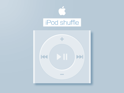 iPod shuffle apple button clean graph icon interface ios ipod light metro navigation ui