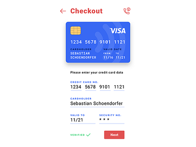 002 Credit Card Checkout challenge dailyui