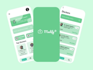 Medify® app branding creativity design graphic design green telemedicine typography ui ux vector