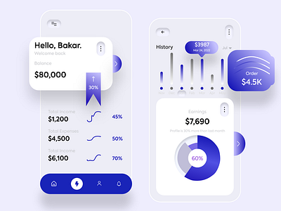 Finance app rebound android app app blue creativity dashboard design graphic design ios app mobile app rebound rebounds typography ui ux vector