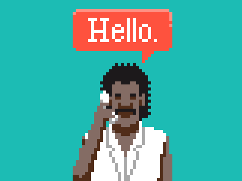 Hello Dribbble! animation art direction coding design fromthetrunk gif mirumee pixel pixelart programming subgrafik