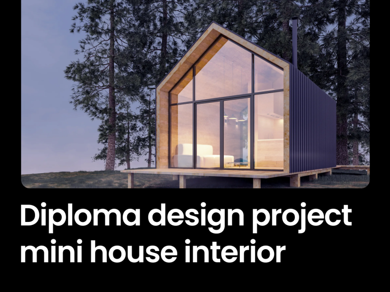 Diploma design project mini house interior by Daria Nabiullina on Dribbble