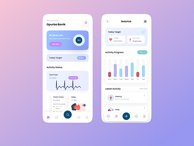 Fitness App app branding design mobile typography ui user interface ux