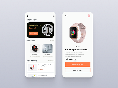 Apple Shop App app apple branding design mobile shop typography ui user interface ux