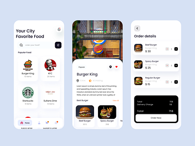 Food delivery mobile app app branding burger delivery design food mobile order shop ui user interface ux