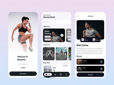 Fitness Mobile App app branding design fitness mobile ui user interface userresearch ux