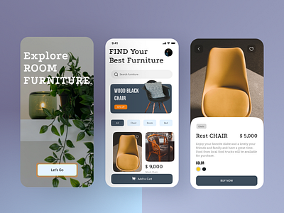 Furniture Shop Mobile App app branding design furniture mobile typography ui user interface ux