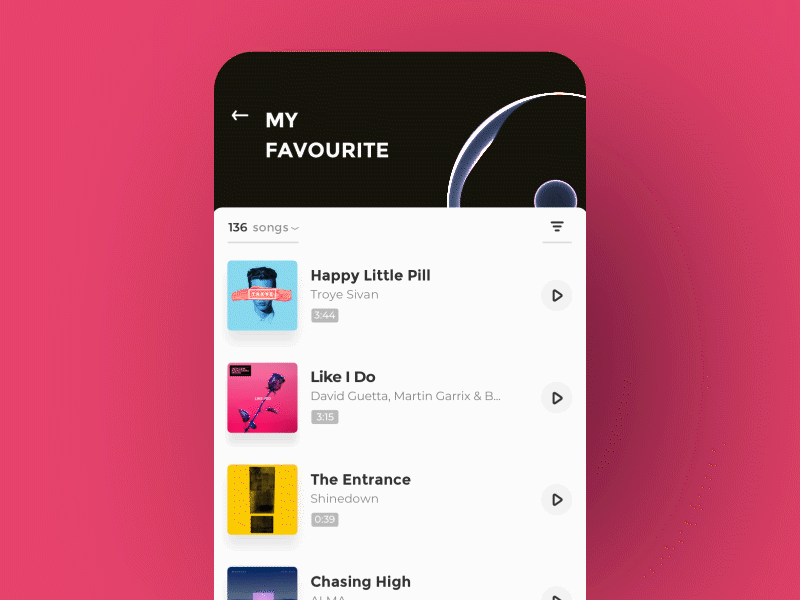 MusicPlayer-Concept after animation concept effects gif interaction music player ui ux wiggle