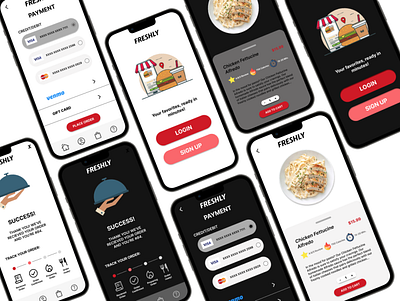 A mobile menu app for a local street food vendor app branding design ui vector