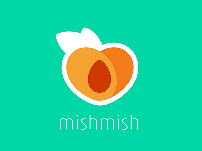 Mishmish app app logo apricot colorful fun identity logo