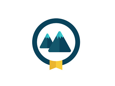 Mountain app icon badge icons mountain set