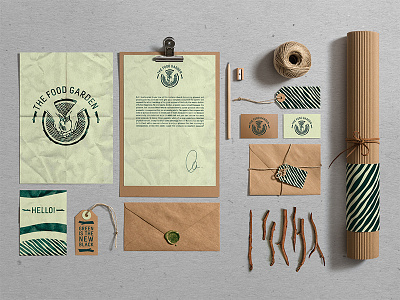 Food Garden brand branding corporate eco food garden identity natural organic vegetables vintage visual