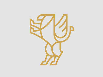 Gryphon animal branding economy elegant finanse gold griffin gryphon logo mystic