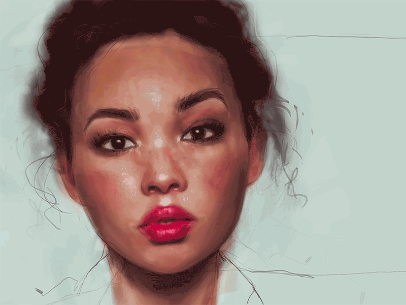 Girl Artwork (gif) art artwork digital gif girl illustration progress wip work