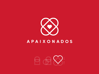 Apaixonados branding brazil gift heart logo love package