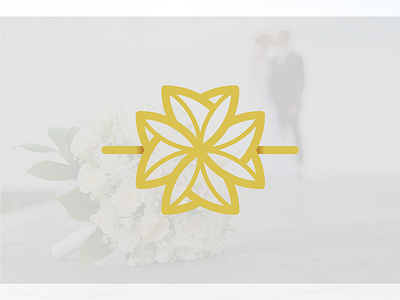 Marriage officient flower logo marriage officiant ring sign wedding