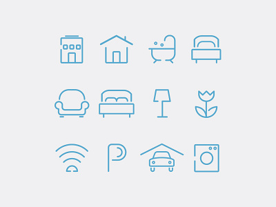 Icon Set - Apartment apartment house icon icon set icons rent rental