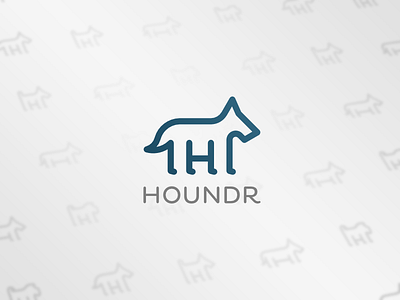 Houndr app application logo dog dogs logo logo app pet social