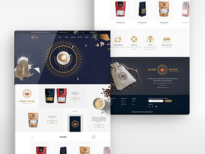 Dear Mama Web design branding coffee dear mama packaging shop web design