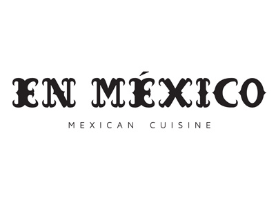 En Mexico cuisine logo mexico restaurant typography