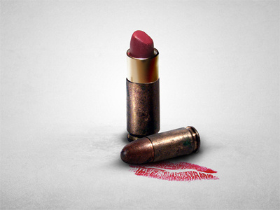 Your Deadly Weapon ad advertising bullet creative lipstick