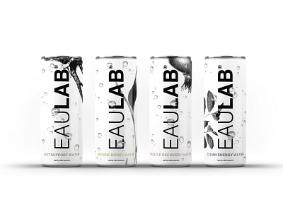 EauLab beverage branding can innovative organic packagedesign packaging packaging design pure water