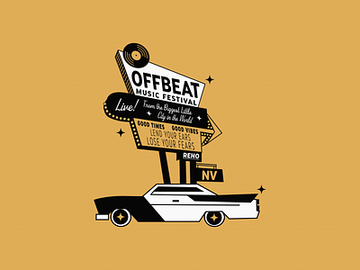 Off Beat Music Festival Merchandise Illustration