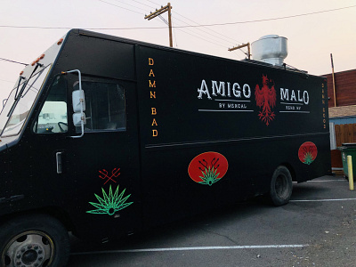 Amigo Malo Unapologetically Wicked with Mexcal Reno foodtruckdesign foodtruckwrap tacotruck