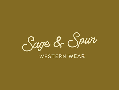 Sage & Spur Western Wear Wordmark westerndesign westernlogo