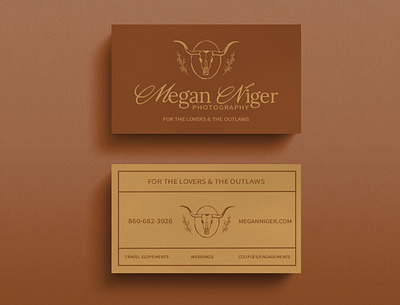 Megan Niger Brand Identity Business Card Design photographerbranding photographybranding westernbranding westernbusinesscard