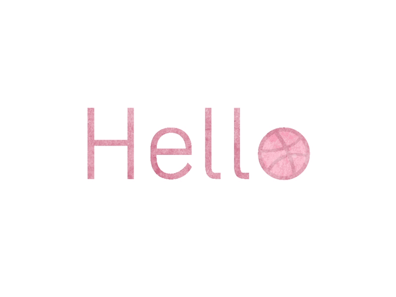 Hello Dribbble! animation ball bounce debuts dribbble first shot hello motion design texture