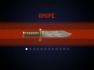 Knife game hud interface ios ipad iphone ipod old school pixel art retro ui