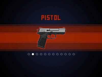 Pistol game hud interface ios ipad iphone ipod old school pixel art retro ui