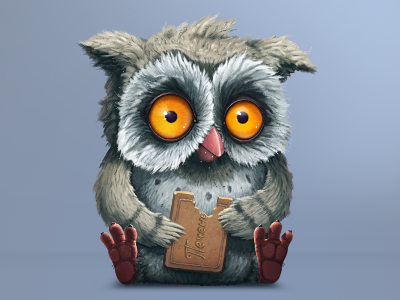 Owl character illustration owl