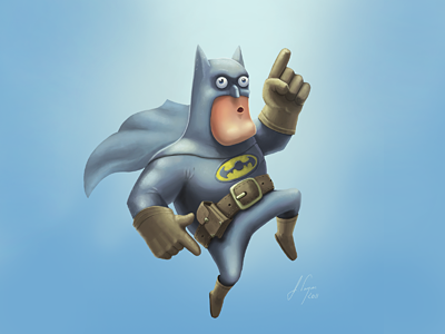 Raving Batman character concept art fan art grlmc illustration
