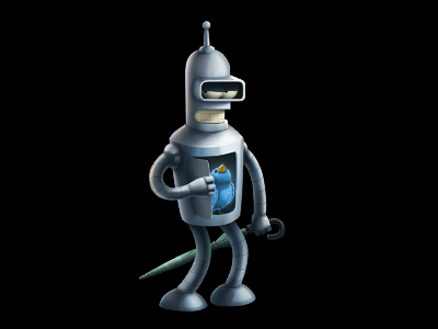 Bender bender character fanart futurama illustration